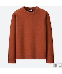 UNIQLO | コットンクルーネックセーター（長袖）＋E(ニット/セーター)