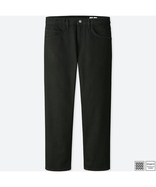 UNIQLO（ユニクロ）の「ストレートアンクルジーンズ（デニムパンツ・メンズ・BLUE 68/WHITE 00/BLUE 65/BLACK 09・32/29/30/33/34/35/31）」の3枚目の写真