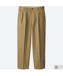 UNIQLO | ワイドフィットタックパンツ（コットン）(その他パンツ)