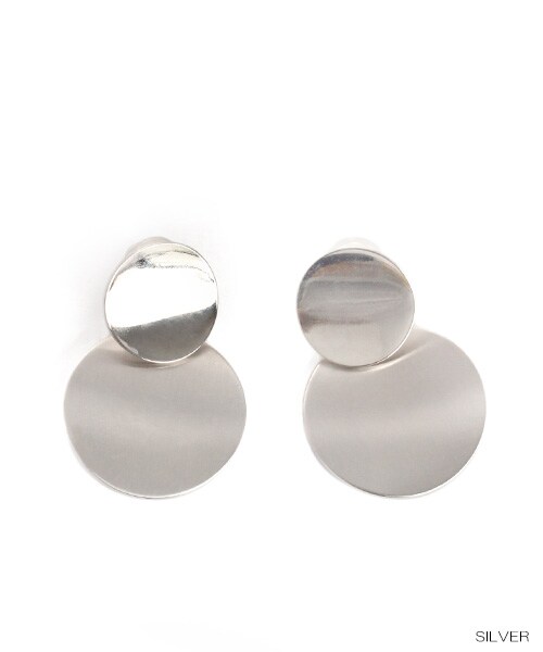 RANDA（ランダ）の「2018SS新作/Wプレートイヤリング（アクセサリー・レディース・ゴールド/シルバー・FREE）」の2枚目の写真