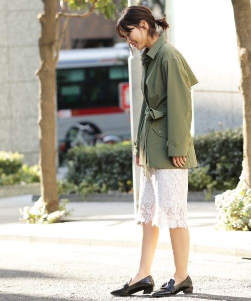 laboratory work（ラボラトリーワーク）の「チュールレースタイトスカート（スカート・オフホワイト/ブラック/グリーン）」の5枚目の写真