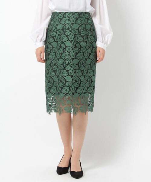 laboratory work（ラボラトリーワーク）の「チュールレースタイトスカート（スカート・オフホワイト/ブラック/グリーン）」の3枚目の写真