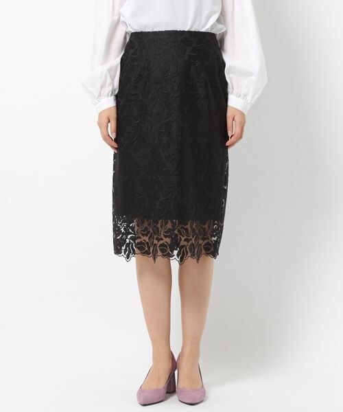 laboratory work（ラボラトリーワーク）の「チュールレースタイトスカート（スカート・オフホワイト/ブラック/グリーン）」の9枚目の写真