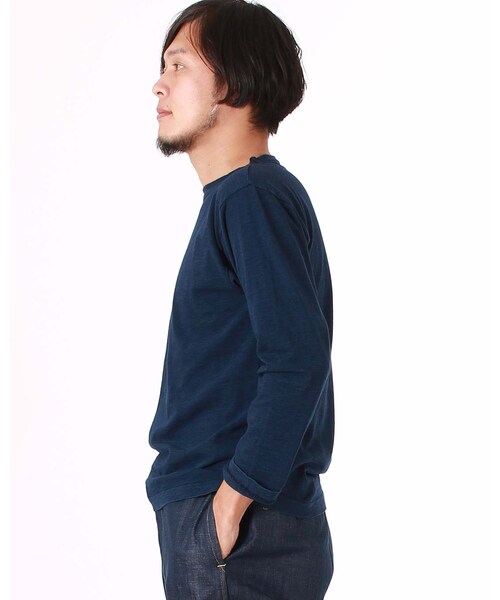 45R（フォーティファイブアール）の「インディゴ45星T-SHIRT（トップス・メンズ・かちんインディゴ・3-M/4-L/5-XL）」の3枚目の写真