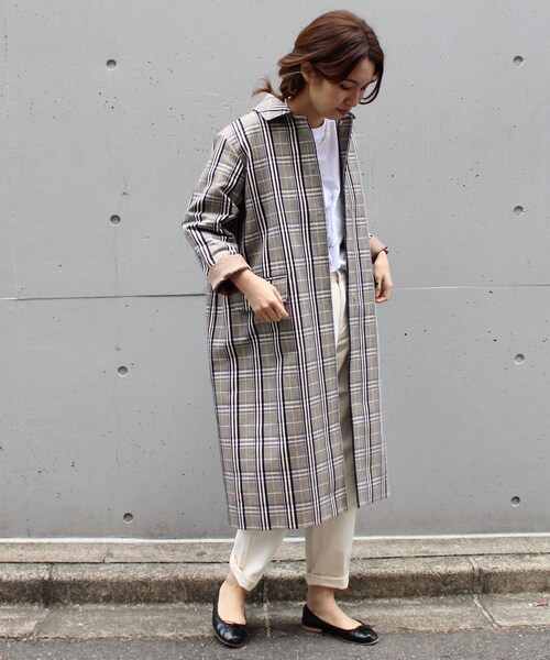 定価25.7万】Plan C グレンチェック コクーンコート 定価25.7万】Plan