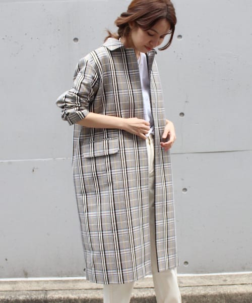 FRAMeWORK（フレームワーク）の「グレンチェック コクーンコート