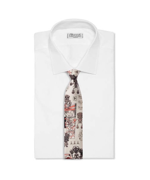 PRADA（プラダ）の「Prada + James Jean 7cm Printed Silk-Twill