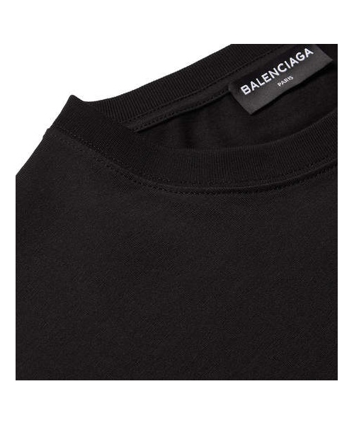 BALENCIAGA（バレンシアガ）の「Balenciaga Printed Cotton-Jersey T-Shirt（Tシャツ/カットソー・メンズ・Black・S/XS/M/XXL/XL/L）」の3枚目の写真