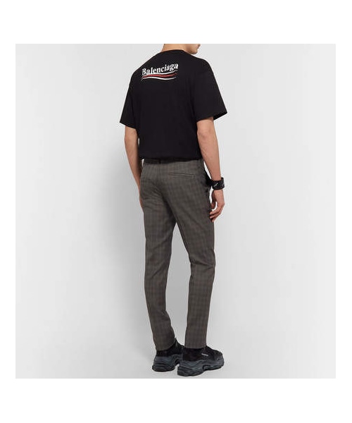 BALENCIAGA（バレンシアガ）の「Balenciaga Printed Cotton-Jersey T-Shirt（Tシャツ/カットソー・メンズ・Black・S/XS/M/XXL/XL/L）」の2枚目の写真