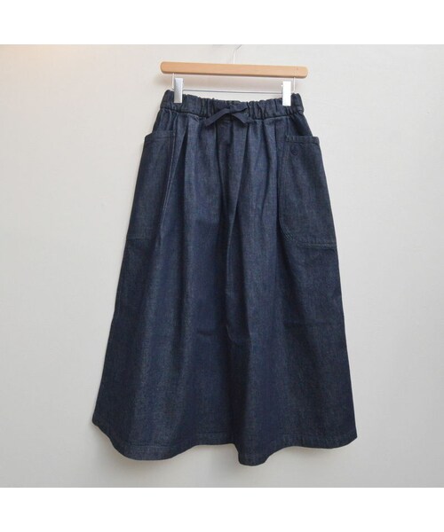 日本製ORCIVAL オーチバル デニム ギャザーボリュームスカート新品タグ付 日本製ORCIVAL オーチバル デニム ギャザーボリュームスカート
