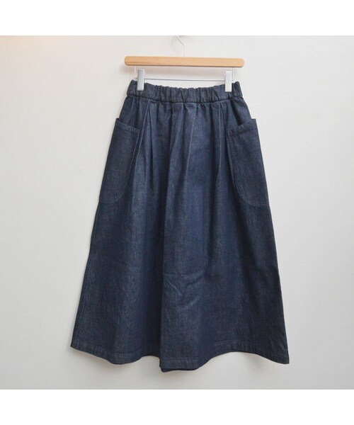 オーシバル【ORCIVAL】デニムギャザースカート★インディゴ 美品 ORCIVAL｜デニム ラップスカート or-f0062sfd-kdj-mn - Piu di