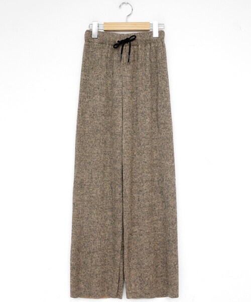 DHOLIC(ディーホリック)の「ウエストドローストリングワイドパンツ(その他パンツ・レディース・ブラック/ベージュ・FREE)」の2枚目の写真