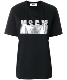 MSGM | MSGM - ロゴ Tシャツ - women - コットン - M(Tシャツ/カットソー)