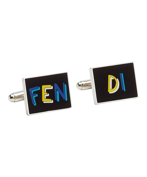 FENDI（フェンディ）の「Fendi - ロゴ カフスボタン - men - 真鍮 