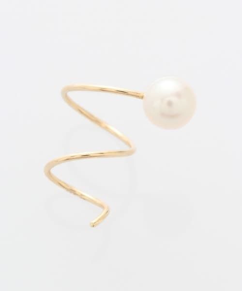 PAS TIERRA(パティエラ)の「K10スパイラルパールピアス(片耳用)(アクセサリー・ゴールド)」の2枚目の写真