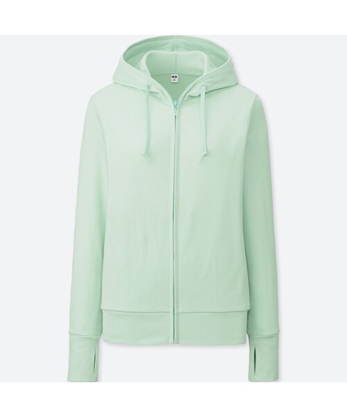 UNIQLO（ユニクロ）の「UVカットフルジップパーカ（長袖）（パーカー・レディース・WHITE 00/GREEN 51/NAVY 69/PINK 11/RED 13/LIGHT GRAY 02/YELLOW 42/OLIVE 56/BLACK 09/NATURAL 30・XS/M/L/XL/3XL/S/XXL）」の5枚目の写真