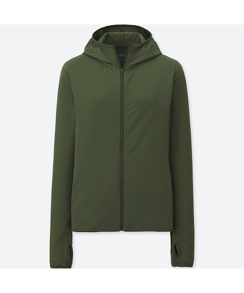 UNIQLO（ユニクロ）の「エアリズムUVカットメッシュパーカ（長袖）（パーカー・レディース・LIGHT BLUE 60/PINK 10/GRAY 03/GREEN 55/BLACK 09/WHITE 00/NAVY 69/GREEN 52/PURPLE 71/OLIVE 57/PURPLE 75/GREEN 51・XL/S/M/L/3XL/XS/XXL）」の5枚目の写真