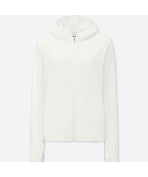 UNIQLO（ユニクロ）の「エアリズムUVカットメッシュパーカ（長袖）（パーカー・レディース・LIGHT BLUE 60/PINK 10/GRAY 03/GREEN 55/BLACK 09/WHITE 00/NAVY 69/GREEN 52/PURPLE 71/OLIVE 57/PURPLE 75/GREEN 51・XL/S/M/L/3XL/XS/XXL）」の2枚目の写真