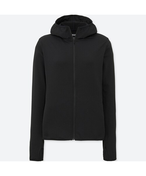 UNIQLO（ユニクロ）の「エアリズムUVカットメッシュパーカ（長袖）（パーカー・レディース・LIGHT BLUE 60/PINK 10/GRAY 03/GREEN 55/BLACK 09/WHITE 00/NAVY 69/GREEN 52/PURPLE 71/OLIVE 57/PURPLE 75/GREEN 51・XL/S/M/L/3XL/XS/XXL）」の3枚目の写真