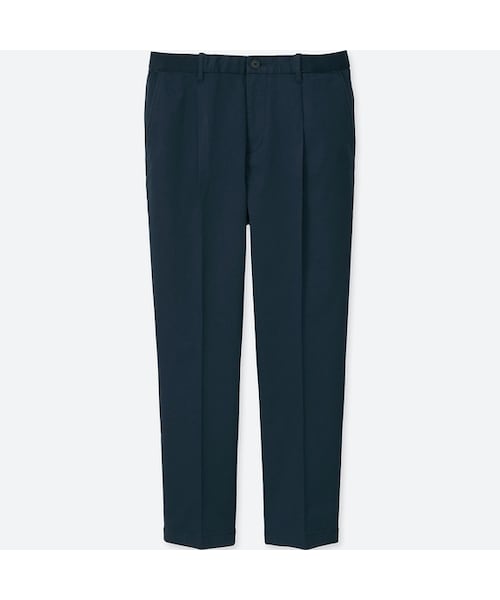 UNIQLO（ユニクロ）の「イージーアンクルパンツ（コットンツイル・ワンタック・丈長め76cm）（その他パンツ・メンズ・BEIGE 32/NAVY 69/GREEN 55・L/XS/XXL/3XL/S/XL/M/4XL）」の3枚目の写真