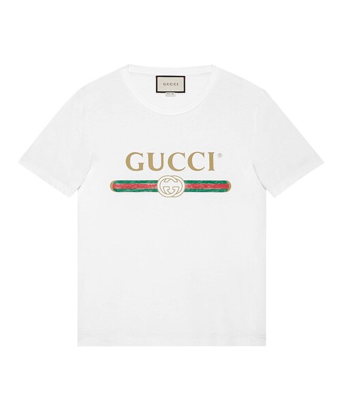 GUCCI（グッチ）の「Gucci - ウォッシュ加工 ロゴプリントtシャツ