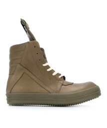 Rick Owens | Rick Owens - Geo Basket ハイカットスニーカー - men - コットン/カーフレザー/rubber - 39(スニーカー)