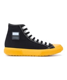 PRADA | Prada - ハイカット スニーカー - men - コットン/レザー/rubber - 9.5(スニーカー)