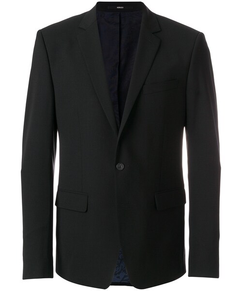 KENZO(ケンゾー)の「Kenzo - テーラードジャケット - men - ウール/スパンデックス/アセテート/コットンビスコースキュプラ - 52(テーラードジャケット・メンズ・ブラック・52)」の1枚目の写真