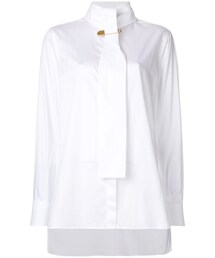 BURBERRY | Burberry - セーフティピンタイ シャツ - women - コットン - 8(シャツ/ブラウス)