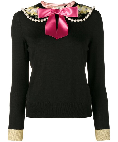 GUCCI（グッチ）の「Gucci - リボン装飾 セーター - women - カシミア
