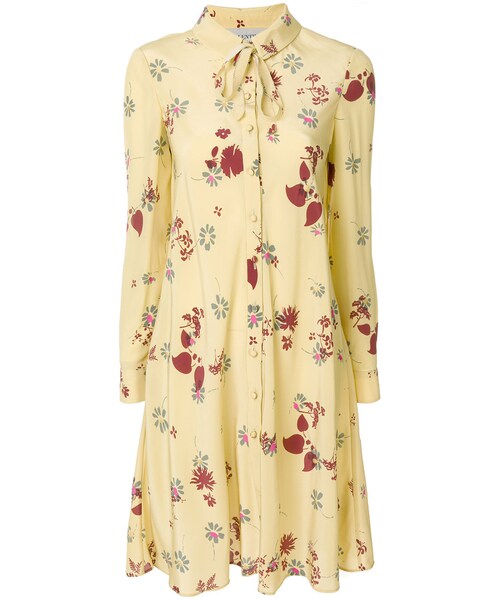 Valentino ヴァレンティノ の Valentino プリント シルクワンピース Women シルク 38 ワンピース Wear