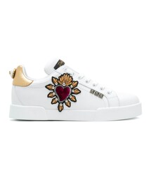 DOLCE&GABBANA | Dolce & Gabbana - アップリケ スニーカー - women - カーフレザー/レザー/rubber - 35.5(スニーカー)