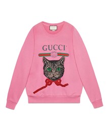 GUCCI グッチ ミスティックキャット 猫 カットソー Tシャツ 白 adidas（アディダス）の「GUCCI (グッチ) Tシャツ 半袖 猫