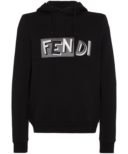 FENDI（フェンディ）の「Fendi - ロゴ パーカー - men - ウール/ビス