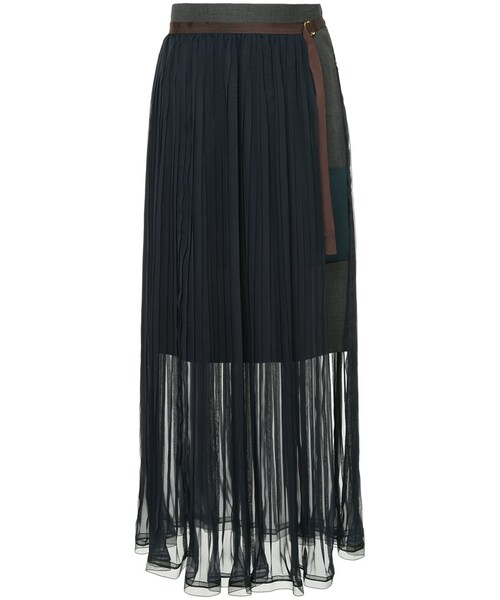 kolor（カラー）の「Kolor - ベルテッド プリーツスカート - women  