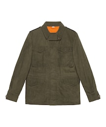 GUCCI（グッチ）の「Gucci - ロゴ ミリタリージャケット - men