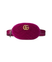 GUCCI | Gucci - Ggマーモント ベルトバッグ - women - シルク/ベルベット - 95(クラッチバッグ)