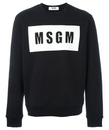 MSGM | MSGM - ロゴプリント スウェットシャツ - men - コットン - M(スウェット)