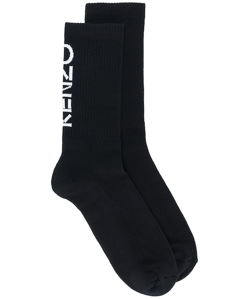 KENZO(ケンゾー)の「Kenzo - ロゴ 靴下 - men - コットン/ポリアミド - M(ソックス/靴下・メンズ・ブラック・M)」の1枚目の写真