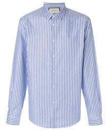 ◆GUCCI◆ クロップド丈 ストライプ コットンTシャツ Blue Cropped striped cotton T-shirt in blue - Gucci | Mytheresa