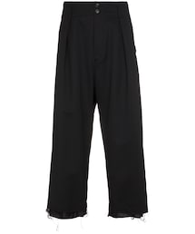 sulvam | Sulvam - クロップド ワイドパンツ - men - ウール/キュプラ - S(その他パンツ)