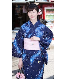 浴衣屋さん.com | 浴衣+しわ兵児帯+下駄の３点セット(浴衣)
