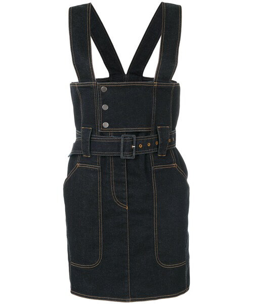 Stella Mccartney ステラマッカートニー の Stella Mccartney デニム エプロンドレス Women コットン ポリエステル スパンデックス 40 ワンピース Wear