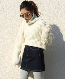 Flugge | like mini denim skirt(デニムスカート)