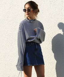 Flugge | catchy border tops(Tシャツ/カットソー)