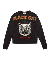 GUCCI（グッチ）の「Gucci - ブラック キャット スウェットシャツ