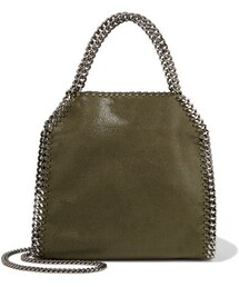 STELLA McCARTNEY | Stella McCartney - Falabella Mini Faux Brushed-leather Shoulder Bag - Army green(ショルダーバッグ)