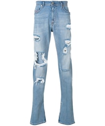 DIESEL | Diesel - ダメージ ジーンズ - men - コットン/スパンデックス/リヨセル - 31/30(デニムパンツ)