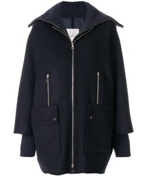 【美品】モンクレールMONCLER ACANTHUS ウール　カシミヤコート 黒 MONCLER（モンクレール）の「Moncler - Acanthus リバーシブル ダウン