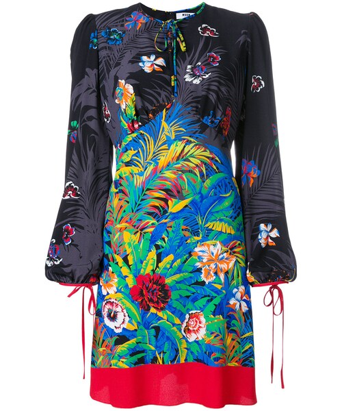 Msgm エムエスジーエム の Msgm フローラル ワンピース Women ビスコース ポリエステル 38 ワンピース Wear